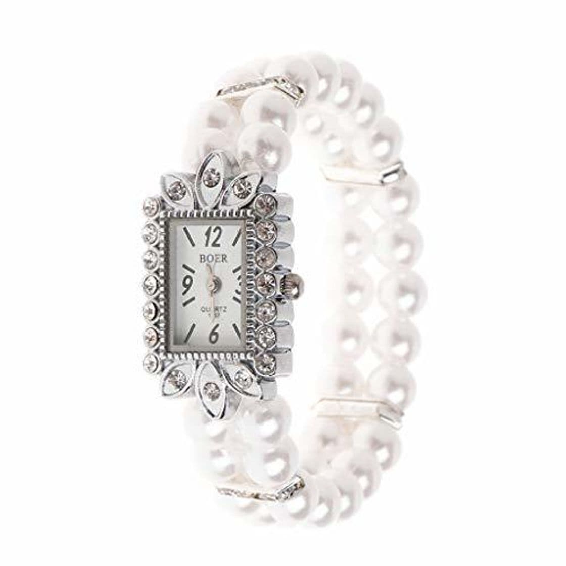 Product siwetg - Reloj de Pulsera para Mujer con Perlas y Brillantes de