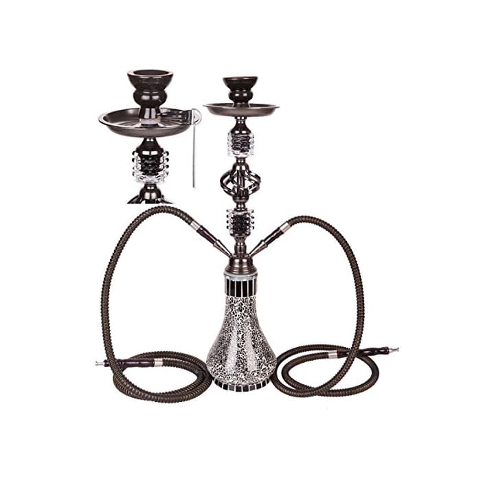 Producto NOVESTE Shisha 55 cm 2 Manguera Hookah Cachimba Narguile agua tubo vidrio