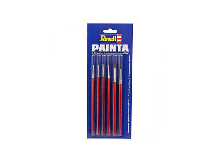 Producto Revell- Painta Standard Set de 6 Pinceles, Color Rojo