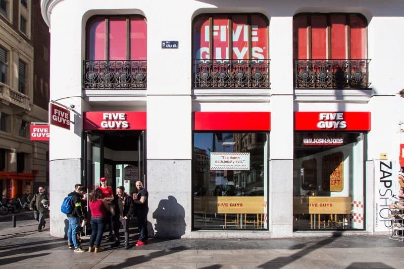 Restaurants Five Guys - Gran Vía