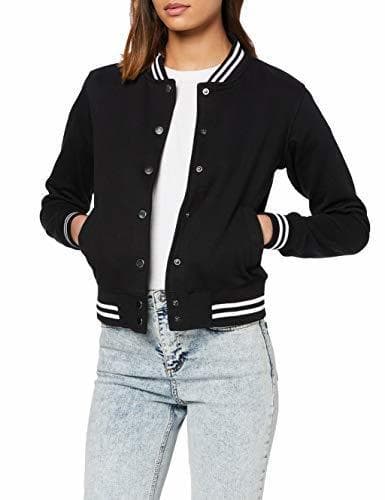 Producto Urban Classics Ladies College Sweat Jacket Chaqueta Deportiva, Schwarz