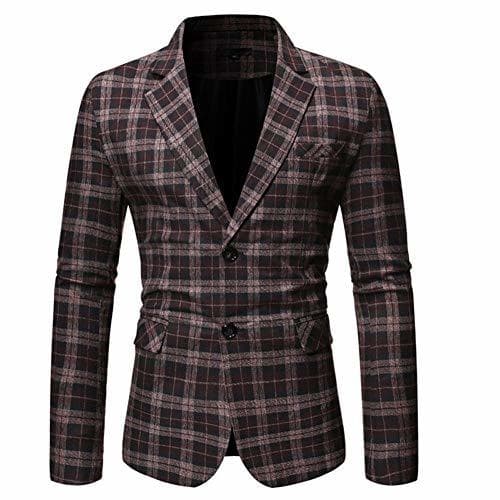 Product Abrigo De Traje Delgado De Algodón para Hombre, De Manga Larga, Estampado,