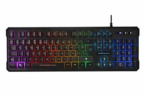 Electrónica Mars Gaming H-Mechanical RED, Teclado con Iluminación Rgb