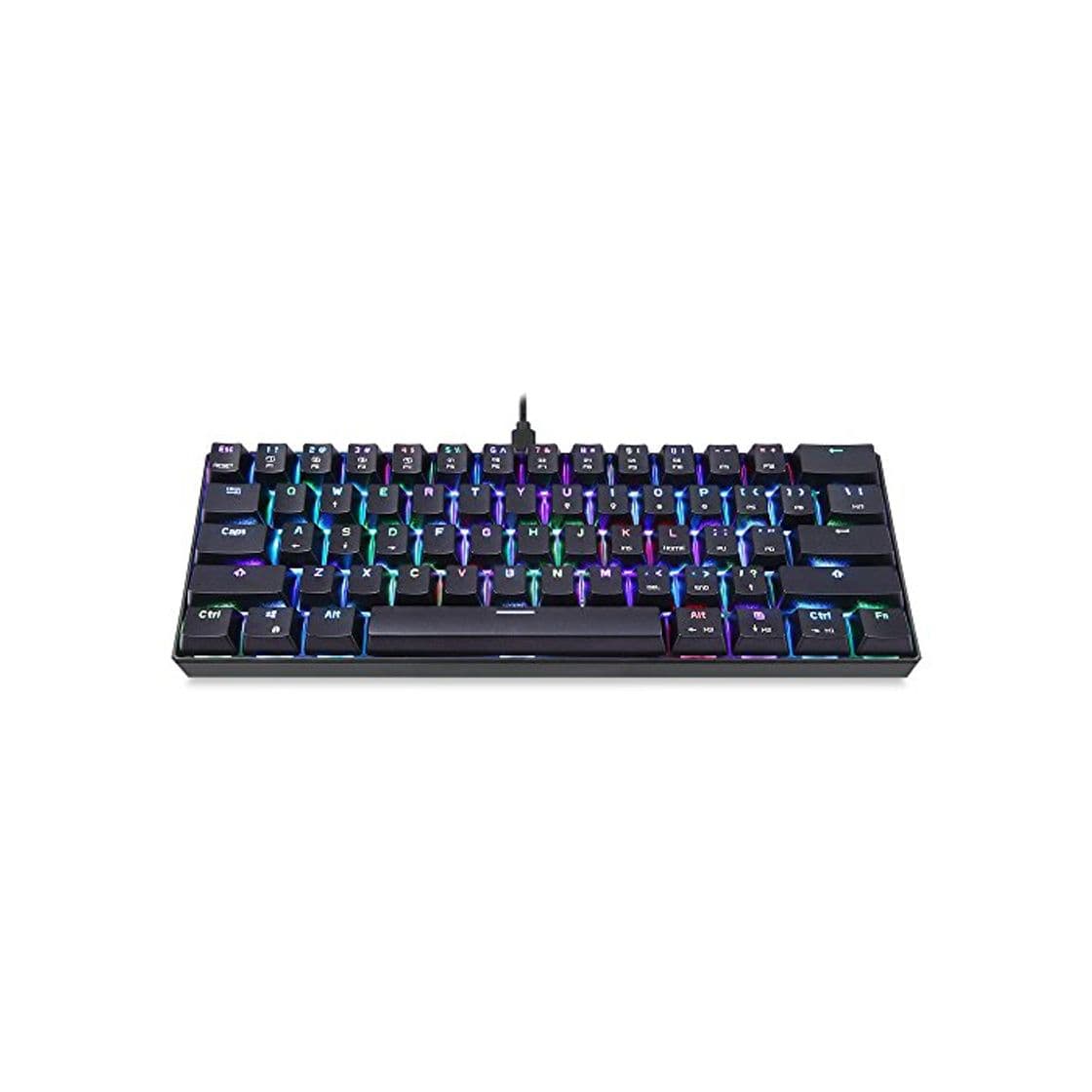 Electronic Docooler MOTOSPEED CK61 Teclado mecánico para Juegos RGB Interruptores Azules OUTMU Teclado