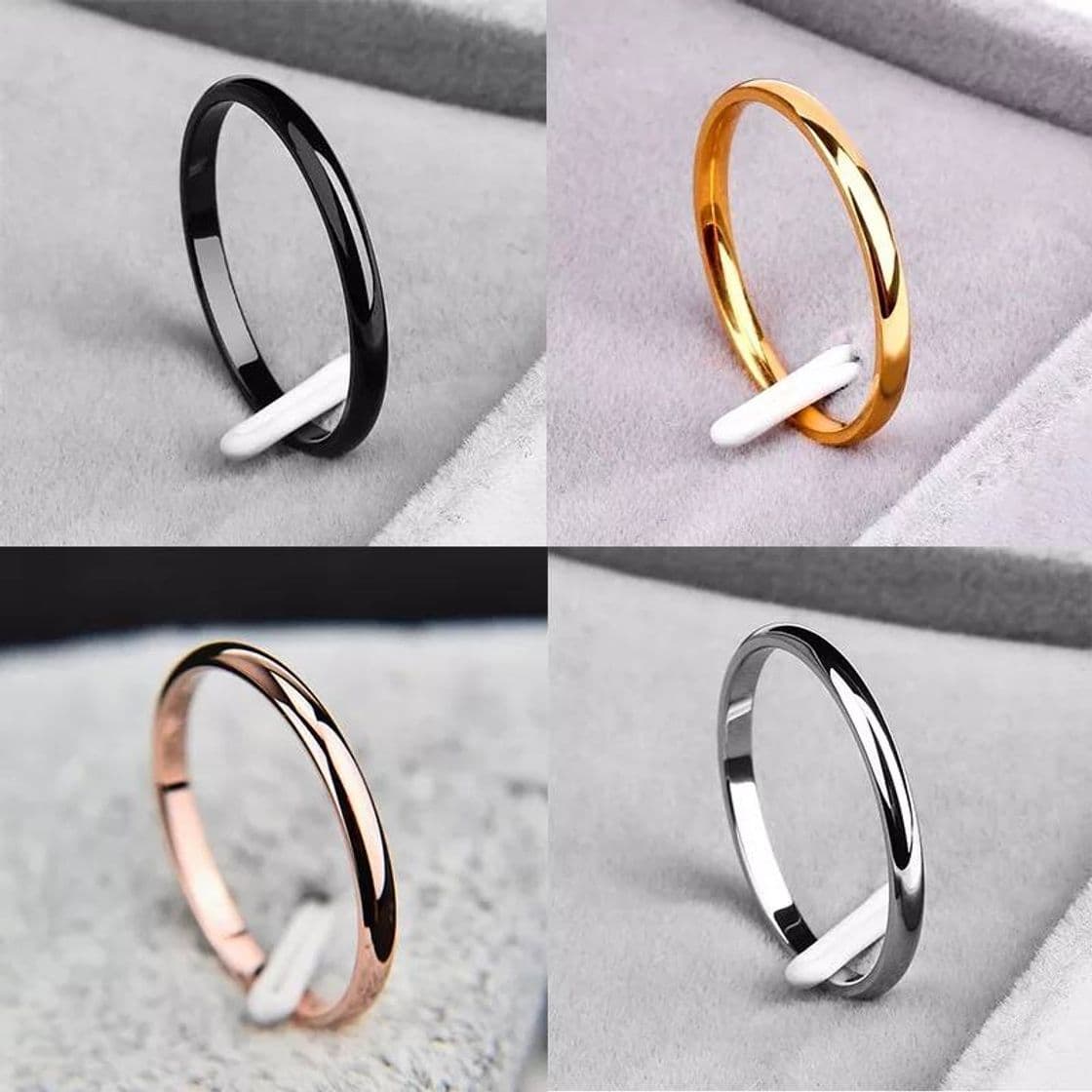 Moda Anillo de titanio fino mujer