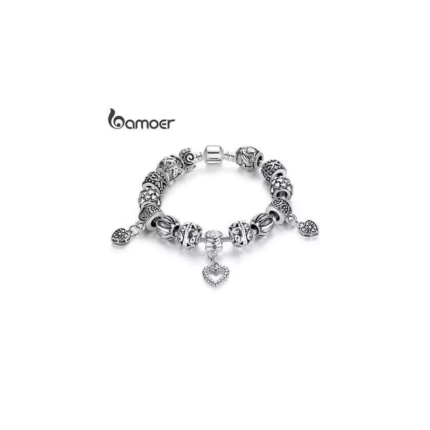 Producto Bamoer pulseira de Prata com pingentes Aliexpress