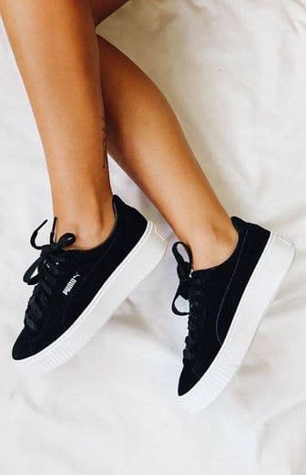 Place Puma Vikky Platform, Zapatillas para Mujer, Negro