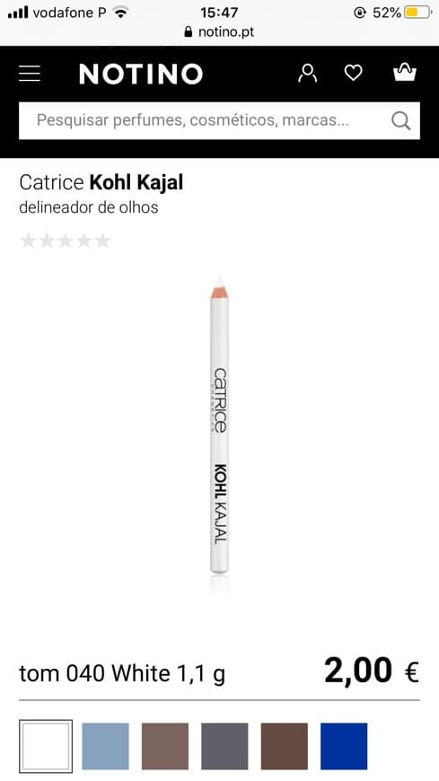 Product Lápis kajal branco catrice 