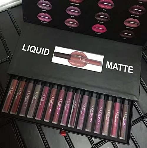 Belleza whobabe huda16 Lippenstift Juego 16 Matte brillo de labios Colores 16