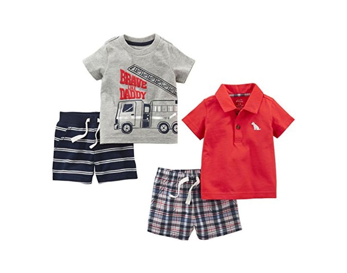 Product Sanlutoz Algodón Bebe Niño Conjuntos de Ropa 2pcs Verano Dibujos Animados Recién