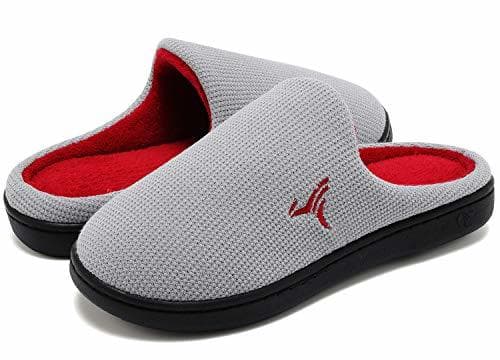 Producto vifuur Hombres Casa Zapatillas High Density Memory Foam Caliente de Lana Indoor