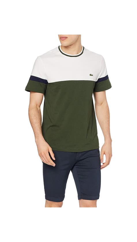 Moda Lacoste TH6709, Camiseta para Hombre, Blanco