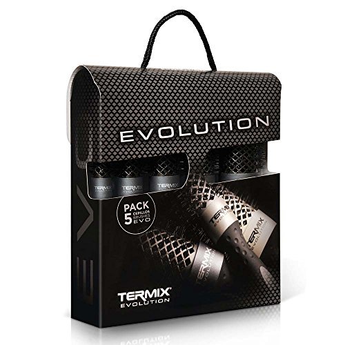 Belleza Termix Evolution Plus -Pack de 5 cepillos de pelo térmico redondo con