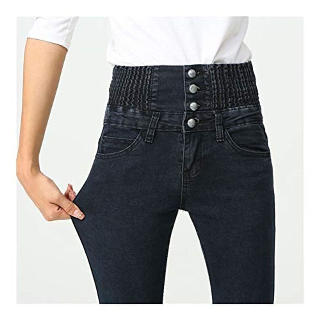 Product Los Pantalones Vaqueros más el tamaño Mujer Feminina señora Gorda Pantalones Vaqueros