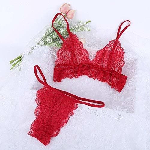 Product NO LOGO Tallas Grandes para Mujer Ropa Interior Sexy Bralette Transparente Conjunto