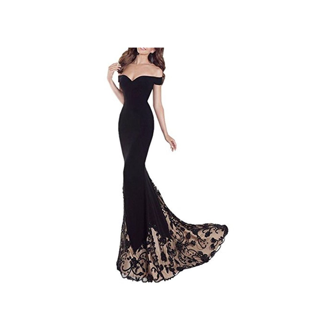 Producto Queen Diana Mujer Fuera del Hombro Maxi Largo Noche Paseo Vestir Bordado