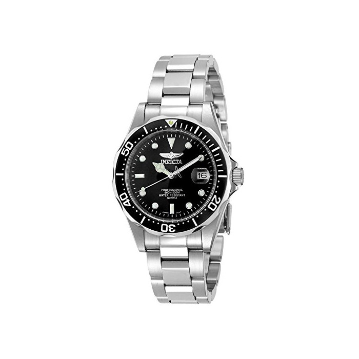 Moda Invicta 8932 Pro Diver Reloj Unisex acero inoxidable Cuarzo Esfera negro