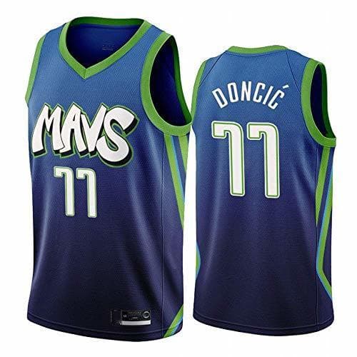 Producto LAMBO Hombres Baloncesto Jersey NBA Dallas Mavericks # 77 Luka Doncic Transpirable