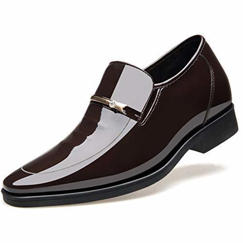 Product HILOTU Mocasines sin Cordones para Hombre Zapatos de Vestir Oxford de Charol