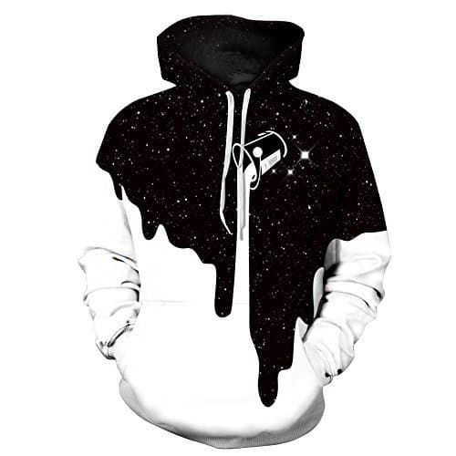 Place OYABEAUTYE Hombre Unisex Sudaderas con capucha Impreso Arte Suéter Cuello Redondo de