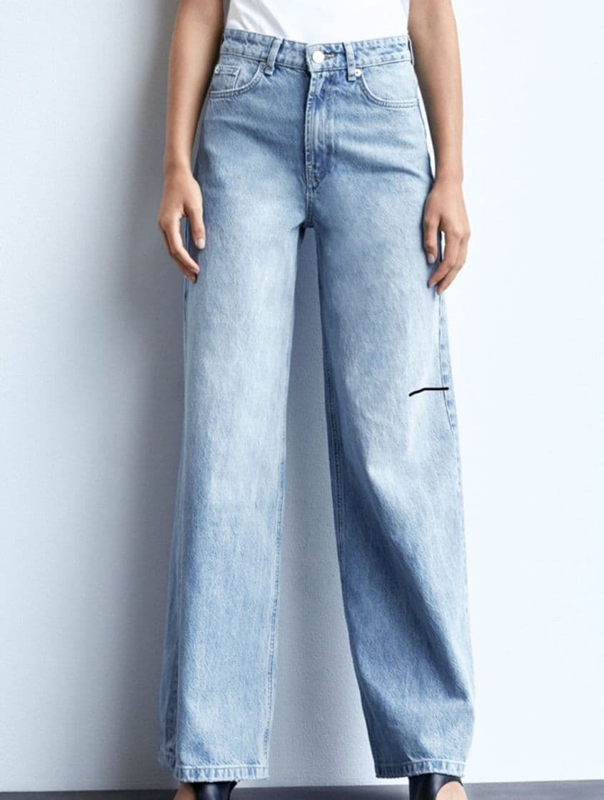 Moda Jeans mid rise super wide leg 