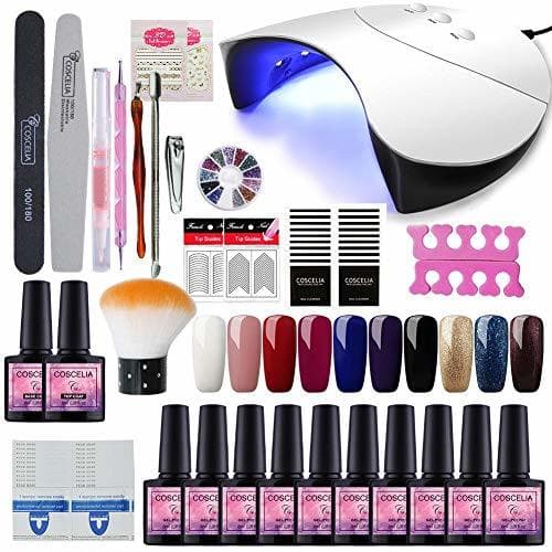 Product Saint-Acior 36W Lámpara Secador de Uñas UV/LED Nail Dryer 10PCS Esmalte Semipermanente