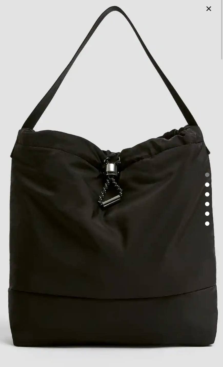 Fashion Tote bag preto nylon 