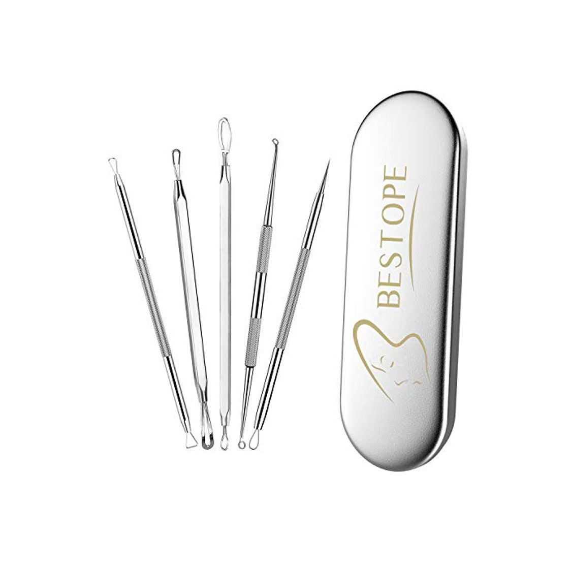 Belleza BESTOPE Juego de 5Pcs Blackhead Remover Dermatologist Grade Kit