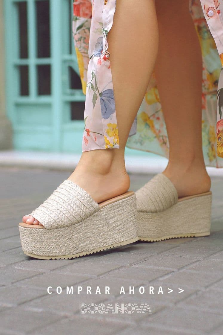 Fashion Sandalias esparto con plataforma y tacón | Zapatos y ... - BOSANOVA