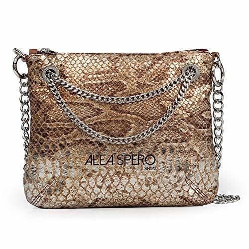 Producto Alea Spero, bolso mujer piel natural, Neva serpiente, fabricado en España