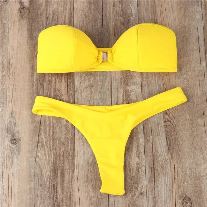 Moda Biquini amarelo 