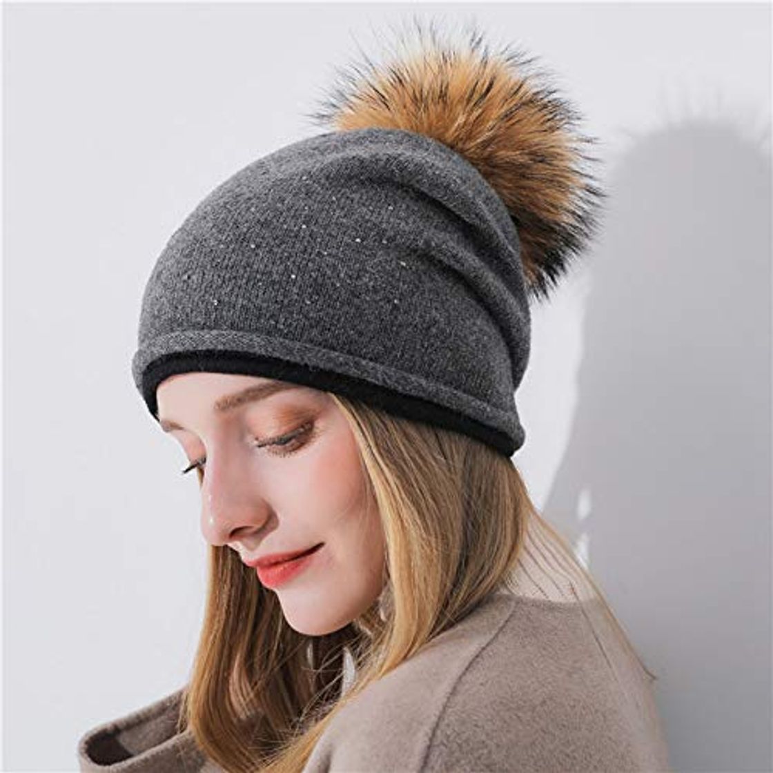 Moda SAONIAN Sombrero de Invierno Gorro de Invierno para Mujer Gorro de   Punto   para Mujer   Gorra Femenina Feminino