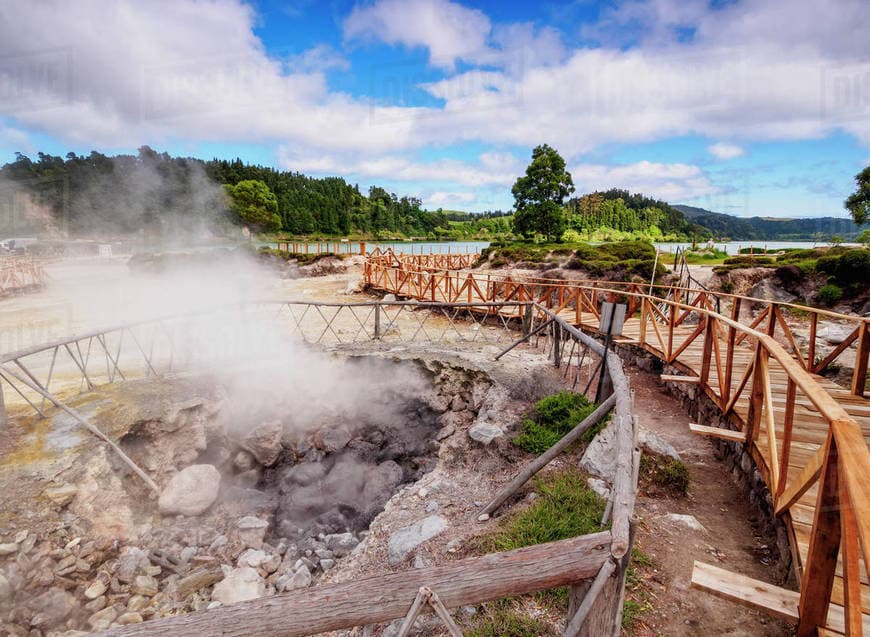 Lugar Lagoa das Furnas Hotsprings. São Miguel - Açores