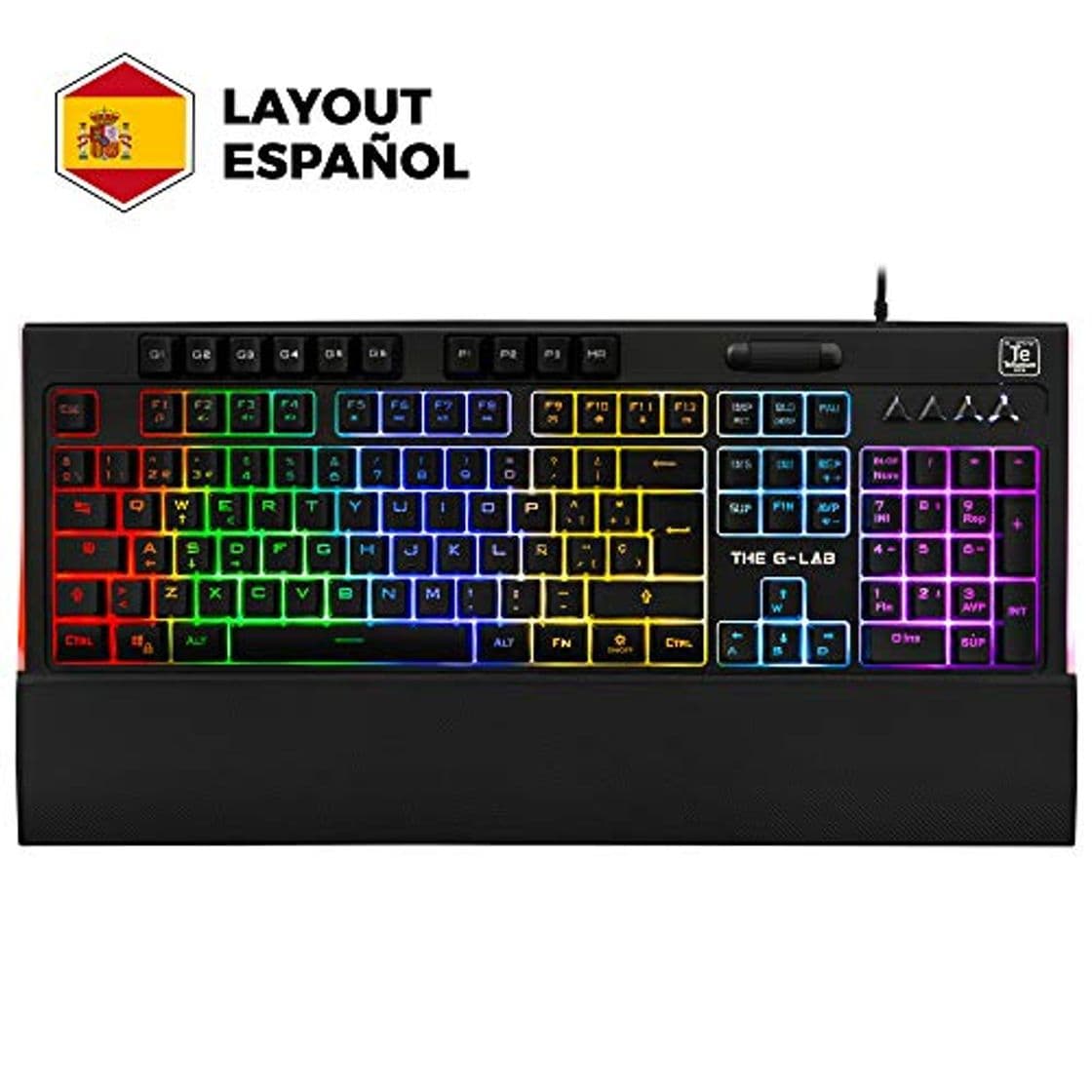 Electrónica THE G-LAB Keyz Tellurium Teclado Gaming QWERTY Incluye Ñ - Teclado Gaming