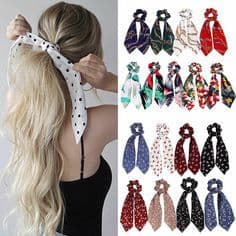 Beauty 6 Unids Pelo Scrunchies Satén Seda Bandas Elásticos Del Pelo Titular de