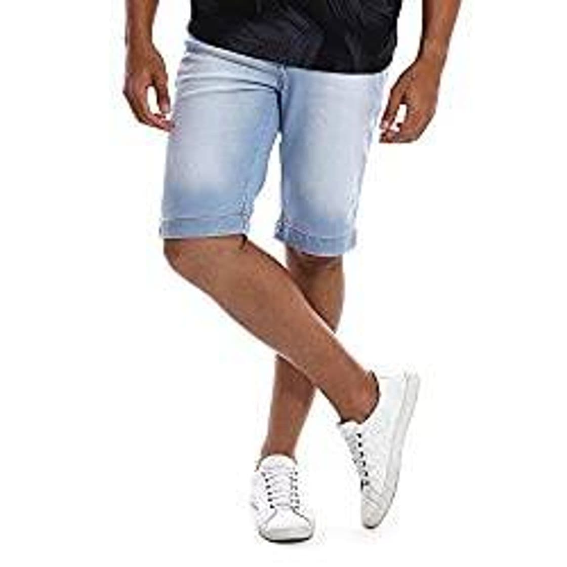 Moda Bermuda Jeans Masculina Slim com Lycra Bamborra (40)