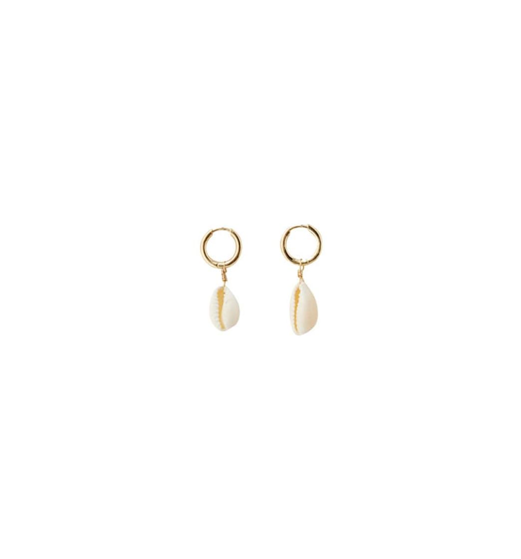 Product Pendientes aro dorado conchas