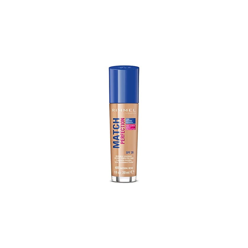 Beauty Rimmel London Match Perfection Foundation Base de Maquillaje Tono 400 Natural Beige