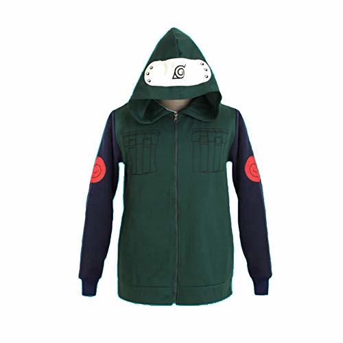 Product ULLAA Anime Naruto Hatake Kakashi Cosplay Disfraz Encapuchado Chaqueta Camisa De Entrenamiento