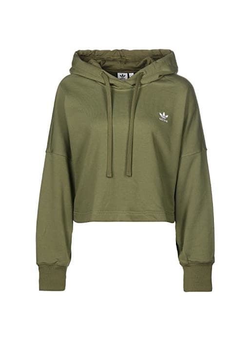 Producto adidas Sudadera con Capucha Hoodie Cropped en Tejido Verde DH2760