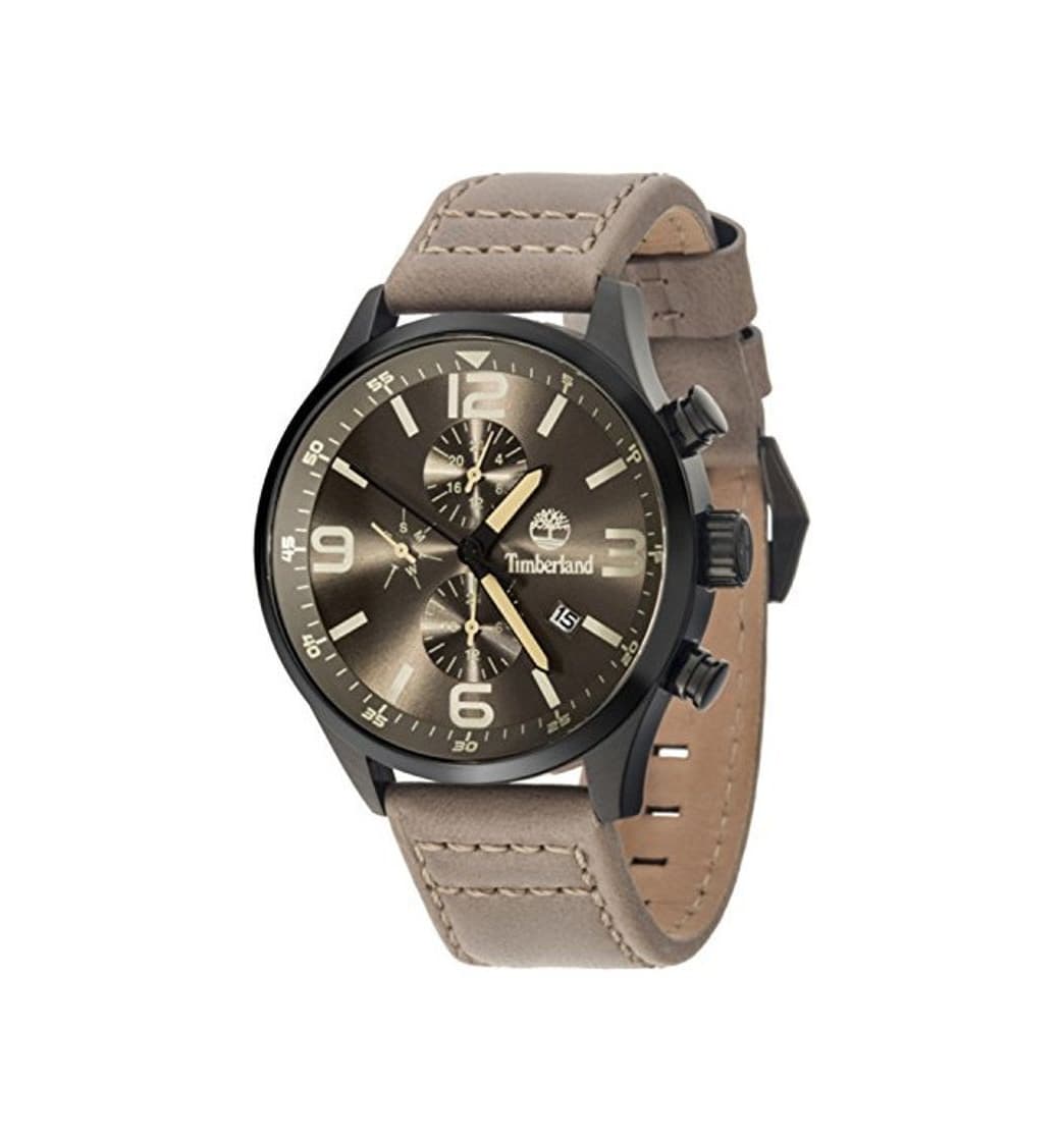 Fashion Timberland Rutherford Reloj para Hombre Analógico de Cuarzo con Brazalete de Piel