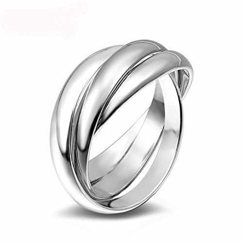 Product WANGJIA Anillos Anillo 3 Anillos para Mujeres Hombres Joyería De Plata Esterlina