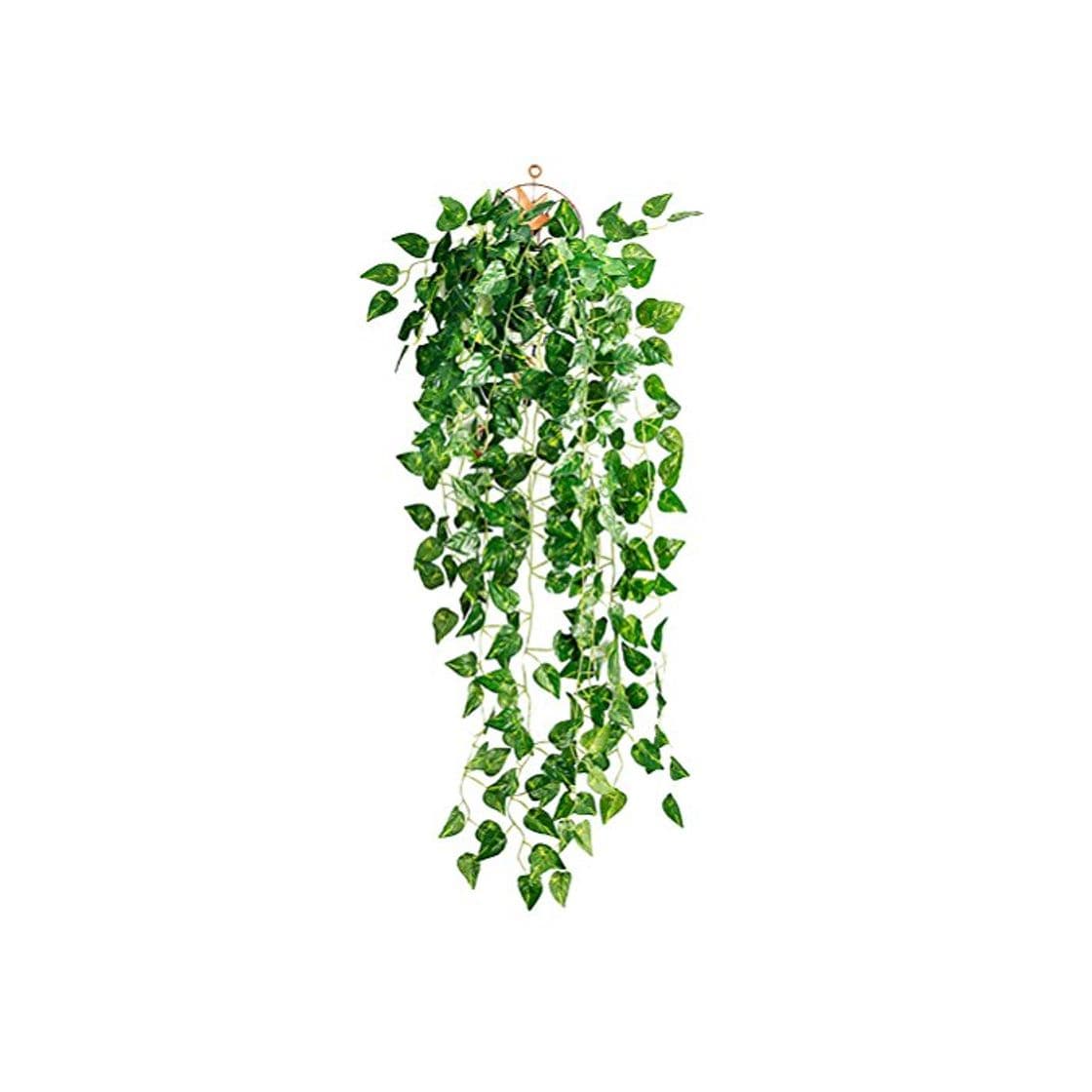 Product NUOLUX Artificial Fake Scindapsus Leaves Greenery Ivy Vine Plants para decoración de