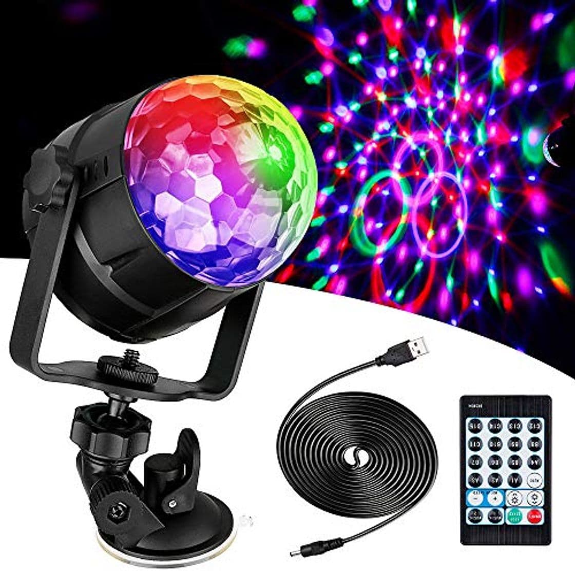 Product Anpro 15 Colores Luces Discoteca Giratoria