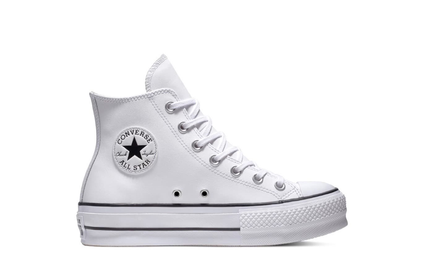 Fashion Converse Chuck Taylor CTAS Lift Hi, Zapatillas para Mujer, Blanco