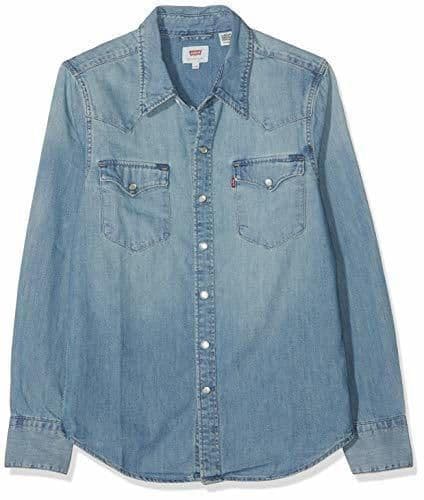 Moda Levi's Barstow Western Camisa Vaquera, Azul