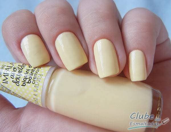 Fashion Unha com esmalte amarelo pastel, linda! ❤️❤️❤️💅💅💅