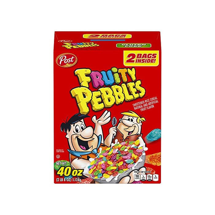 Producto Post Fruity Pebbles Cereal 40 Ounce Box of 2 Bags