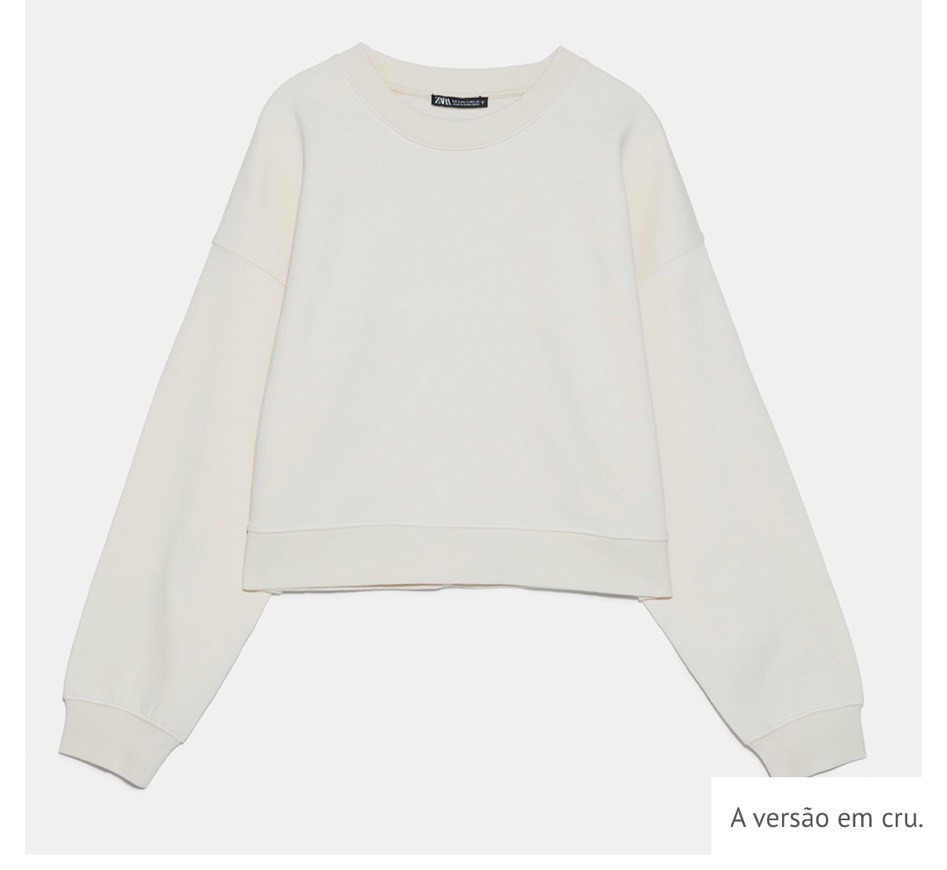 Moda A sweatshirt confortável da Zara para treinar (e andar) em casa ...