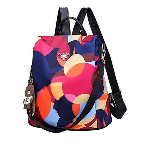 Moda shepretty Mochila Impermeable para Mujer, AL911 Arco Iris